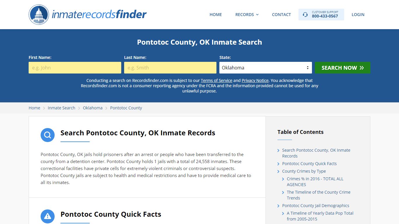 Pontotoc County, OK Inmate Lookup & Jail Records Online